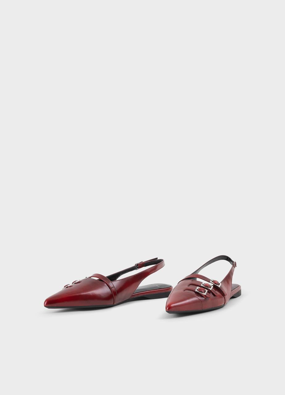 Hermine shoes Red brush-off leather