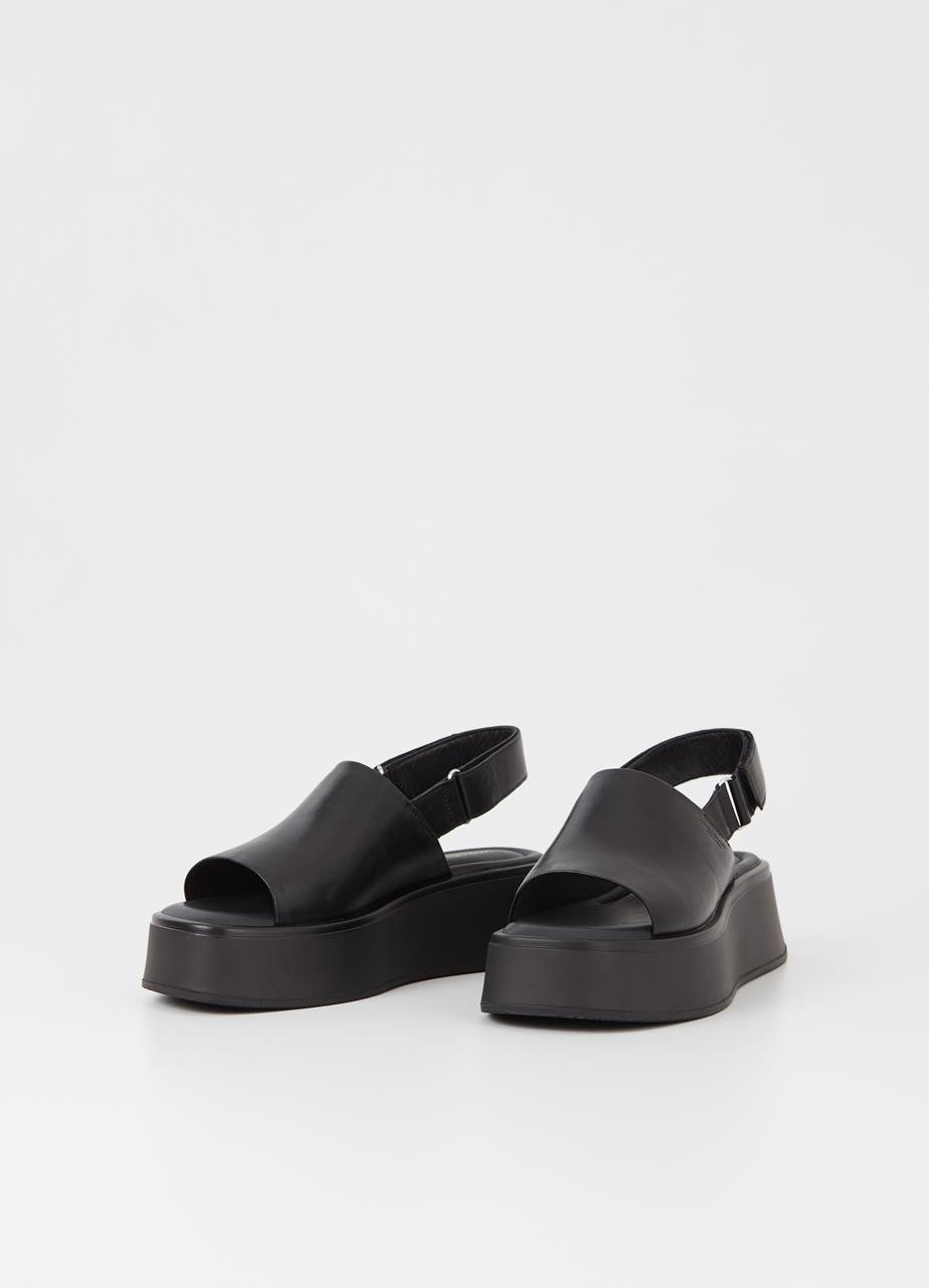 Courtney sandalen Schwarzes leder