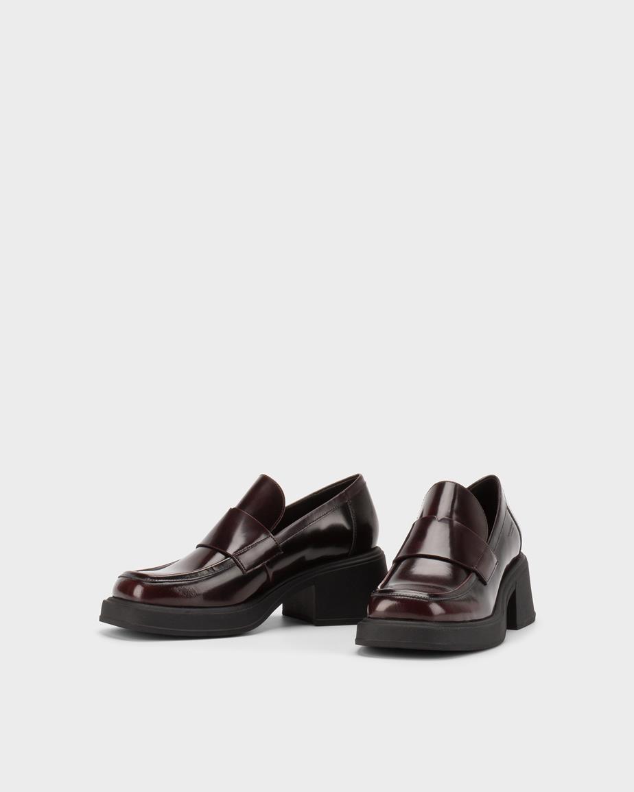 Dorah loafers Dark Red, Polished Leather