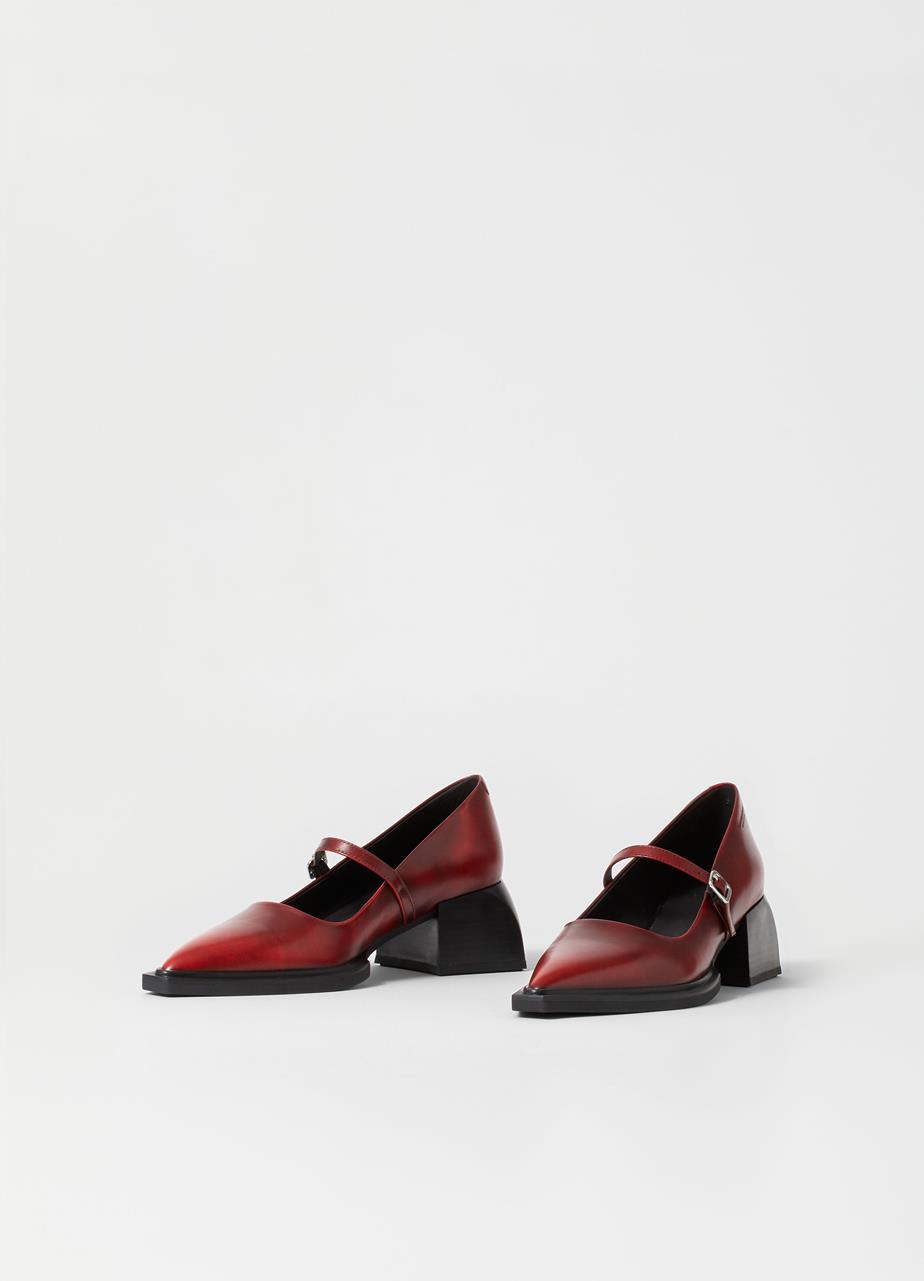 Vivian pumps Red brush-off leather