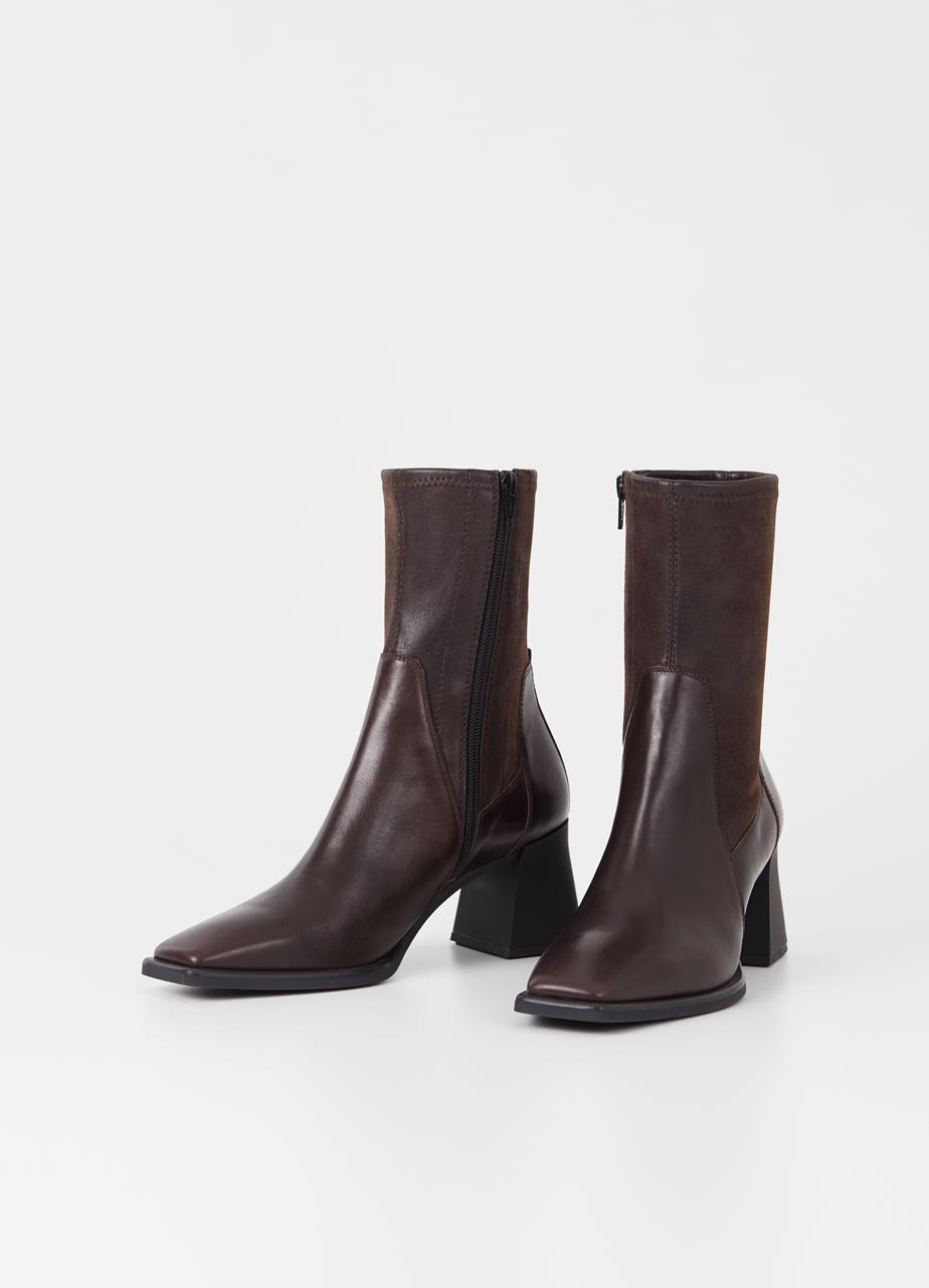 Hedda boots Brown leather/comb
