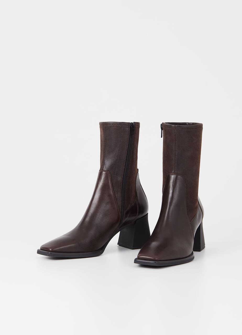 Hedda ankle boots Brown, Leather/Comb