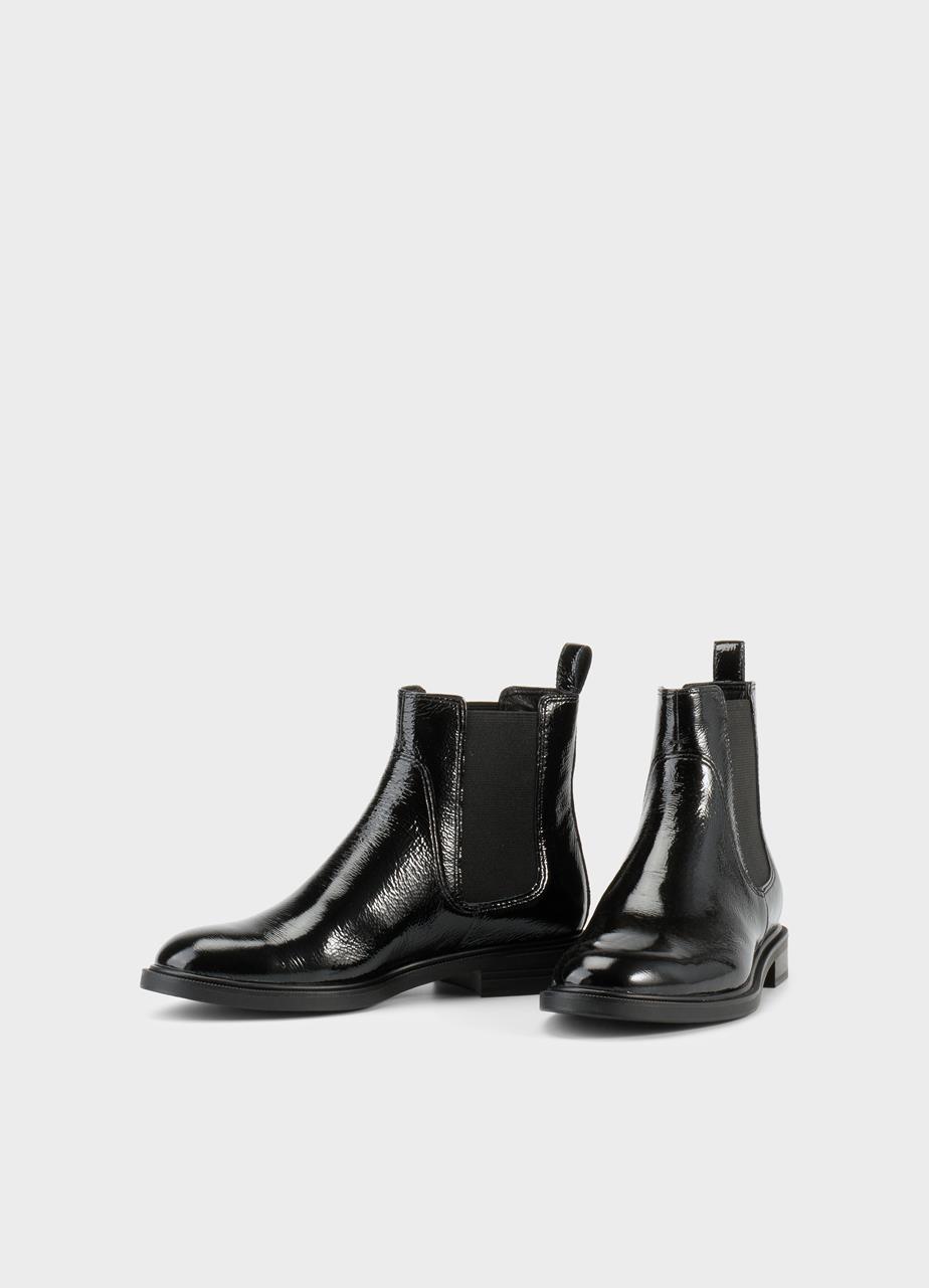 Amina stiefel SCHWARZES LACKLEDER