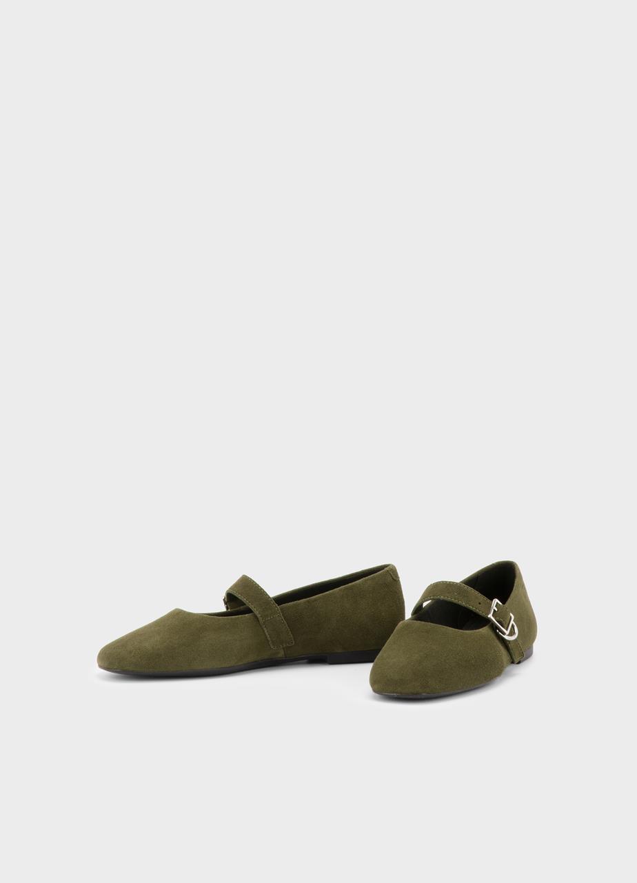 Jolin ballet flats Dark Green, Suede