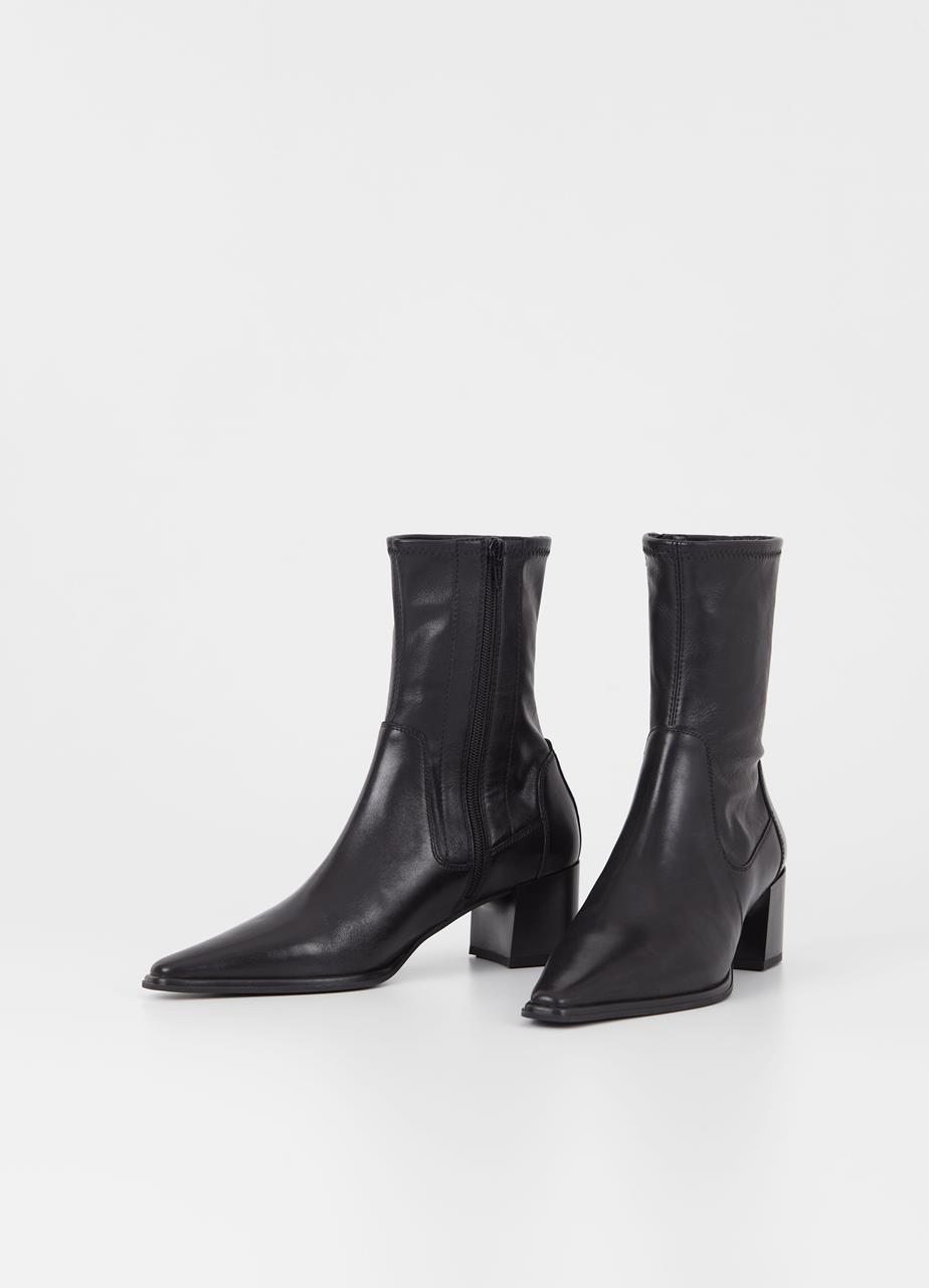 Giselle boots Black leather/comb