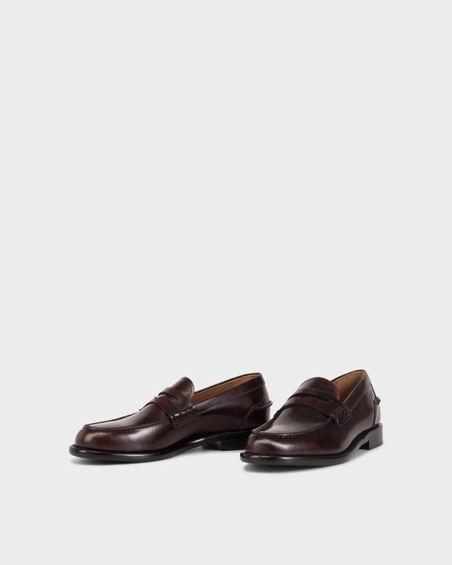 Steven loafers Dark Red, Polished Leather