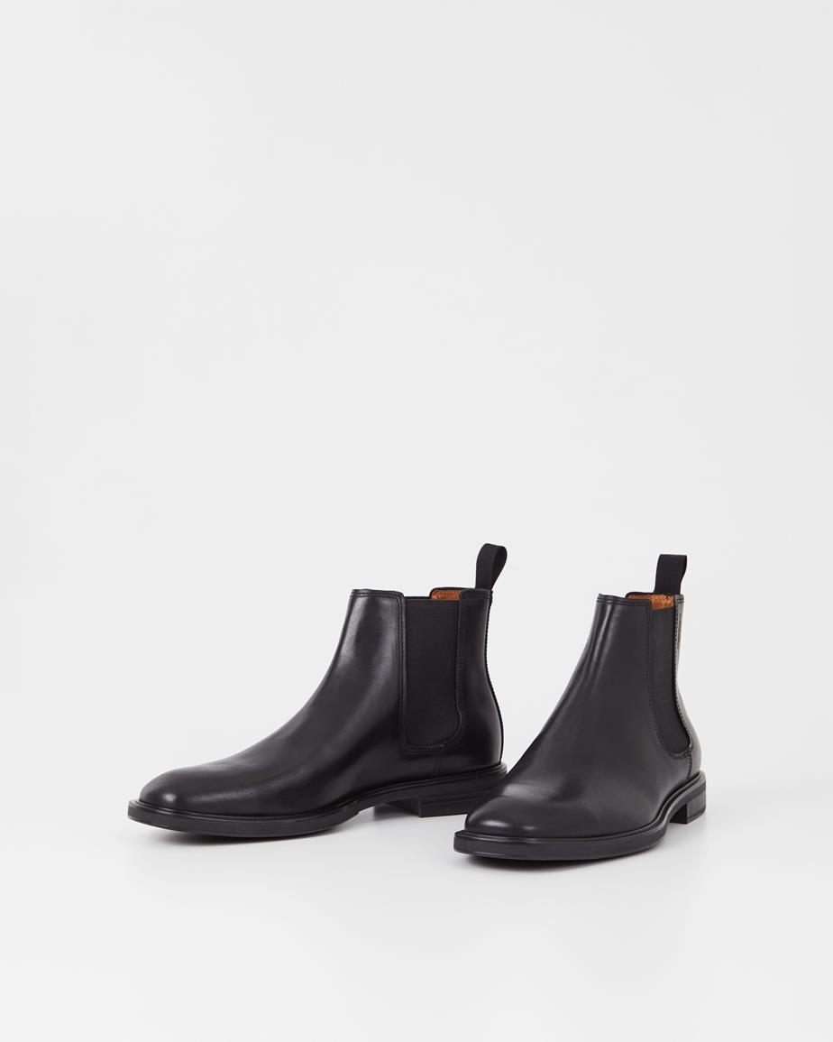 Andrew stiefel Schwarz, Leder
