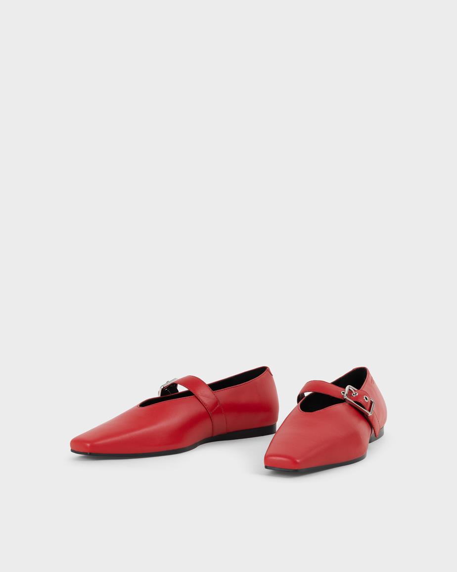 Wioletta ballet flats Red, Leather