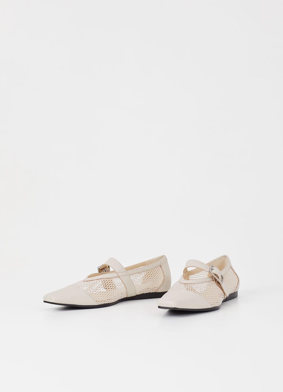 Wioletta sapatos Off White couro/mesh