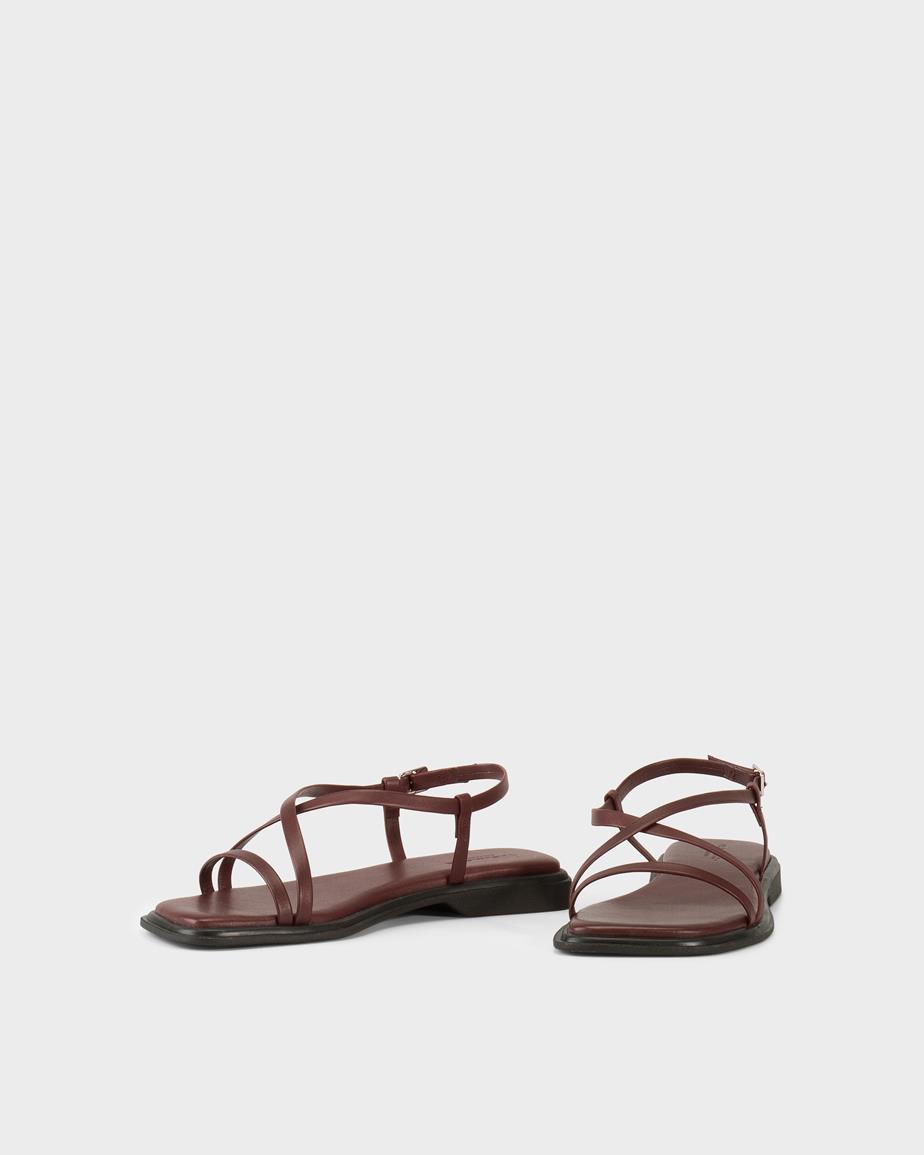 Izzy sandaler Mörkrött, Skinn