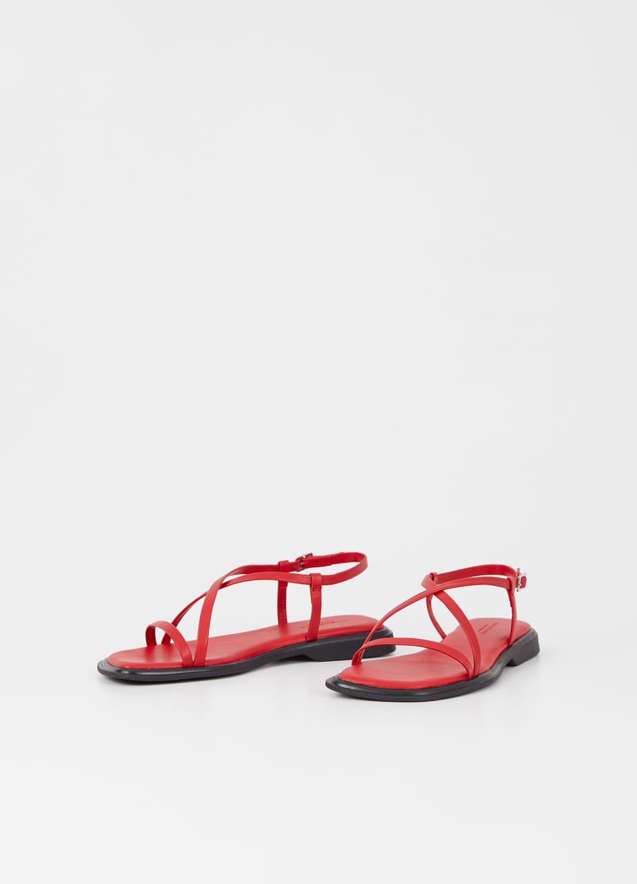 Izzy sandals Red leather