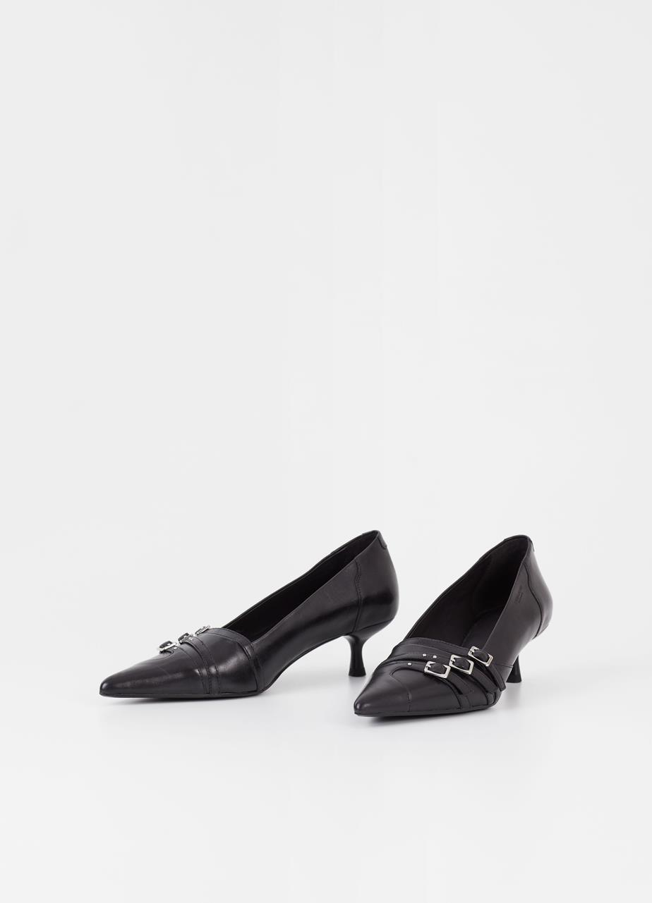 Lykke pumps Schwarzes leder