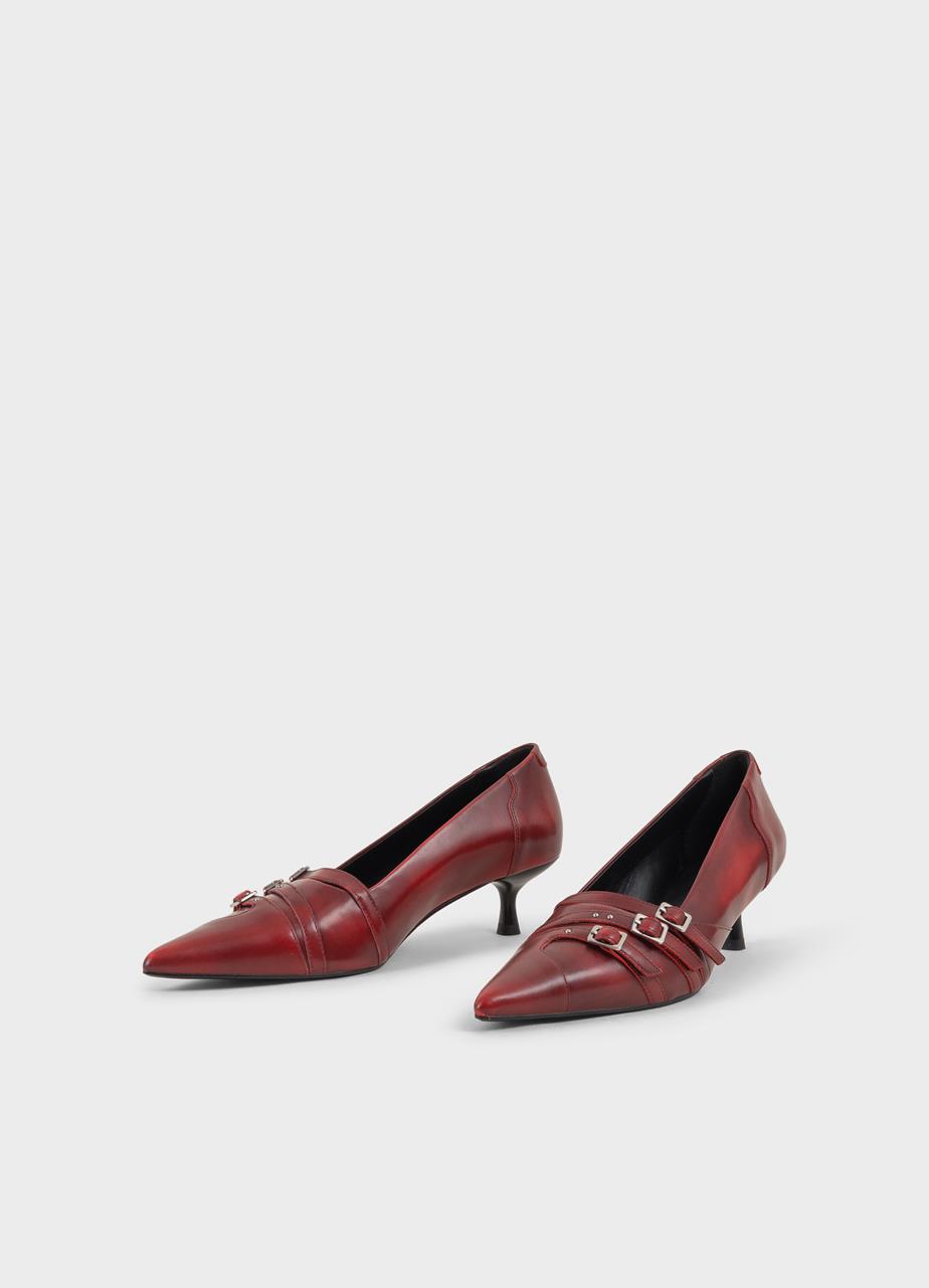 Lykke sapatos altos Vermelho brush off