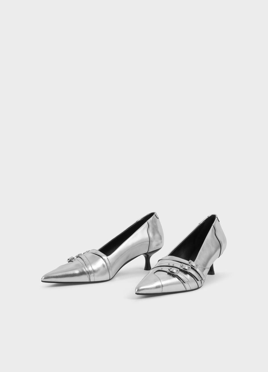 Lykke pumps Silver metallic leather