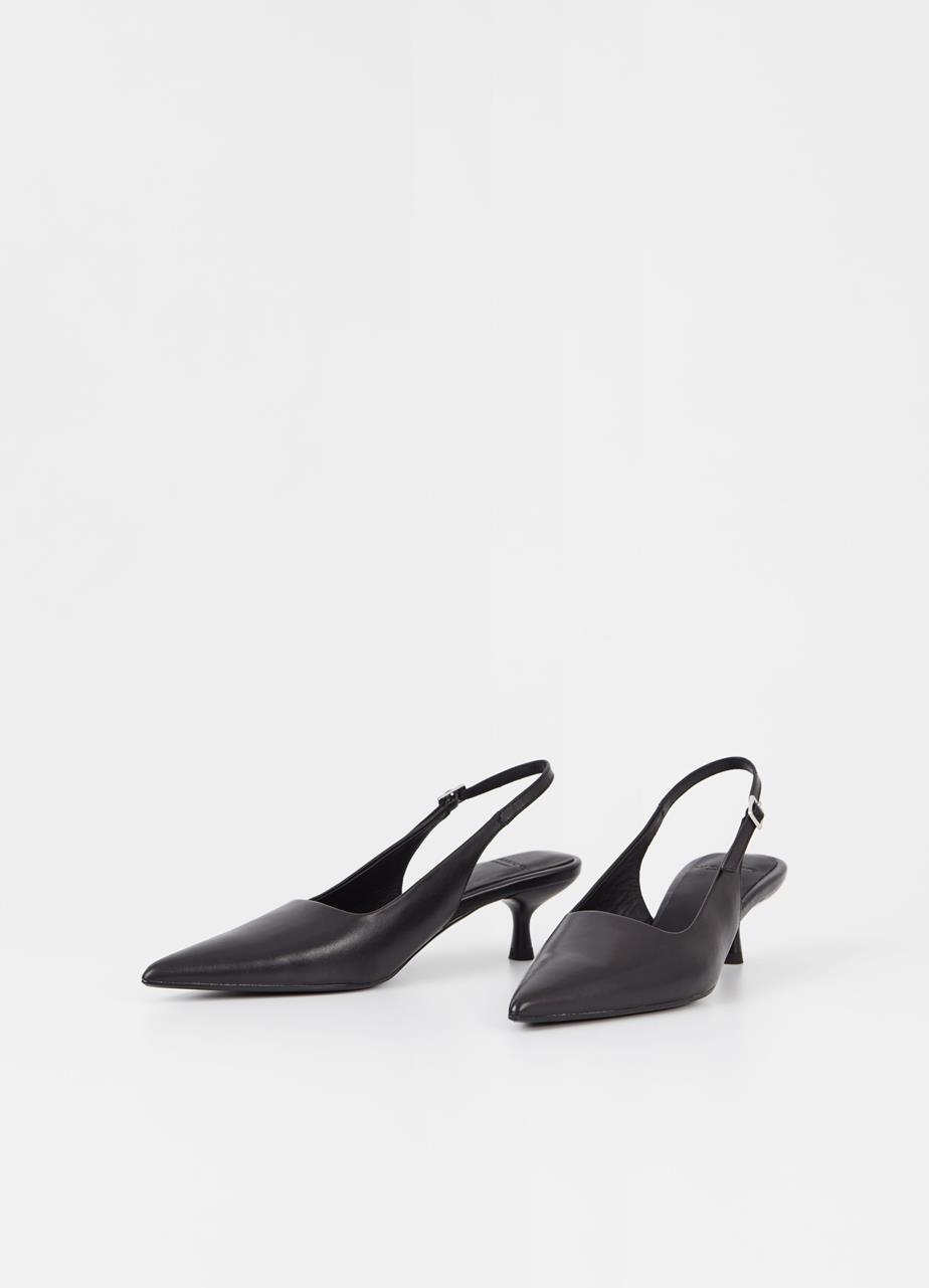 Lykke pumps Schwarzes leder