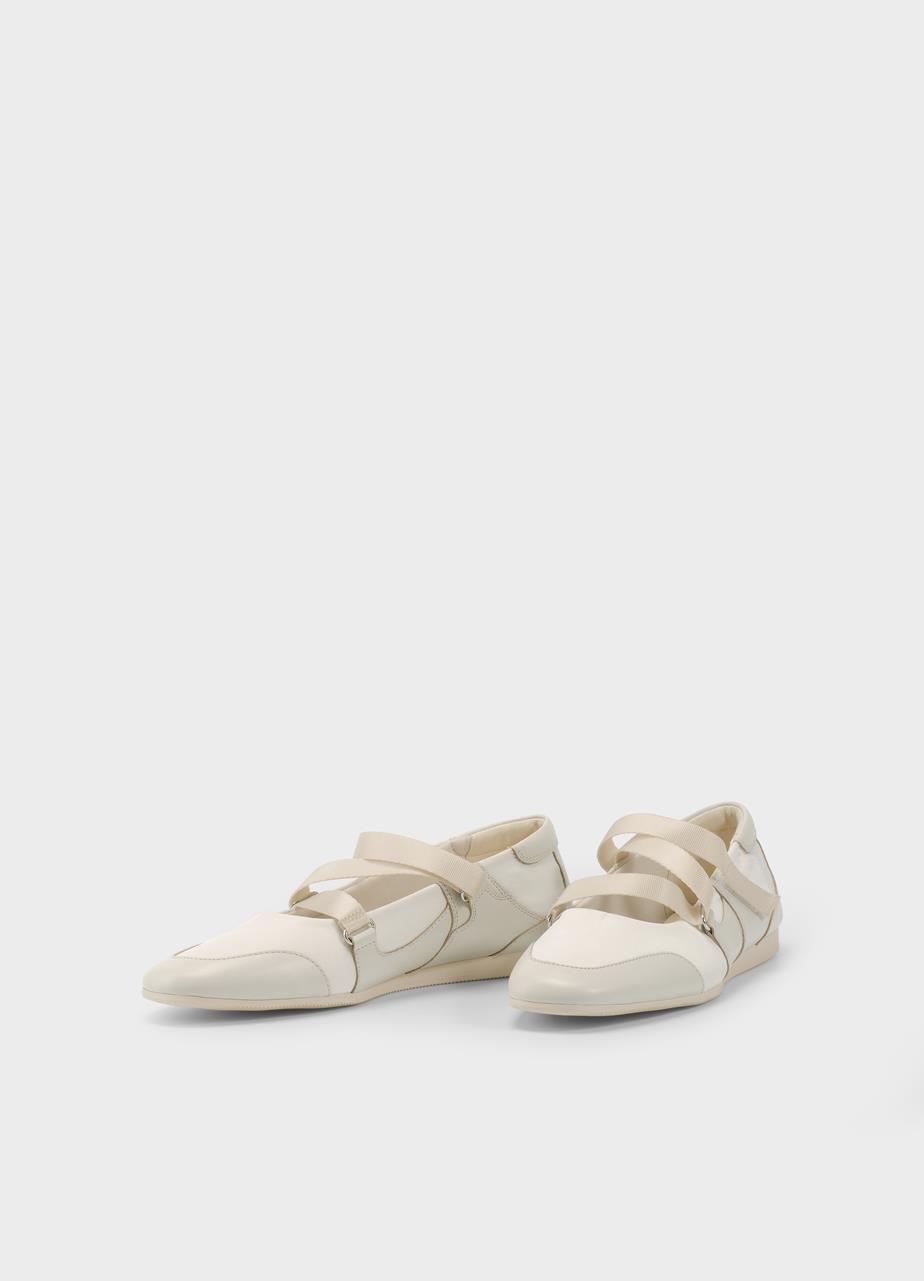 Hillary pantofi Off White piele/textil