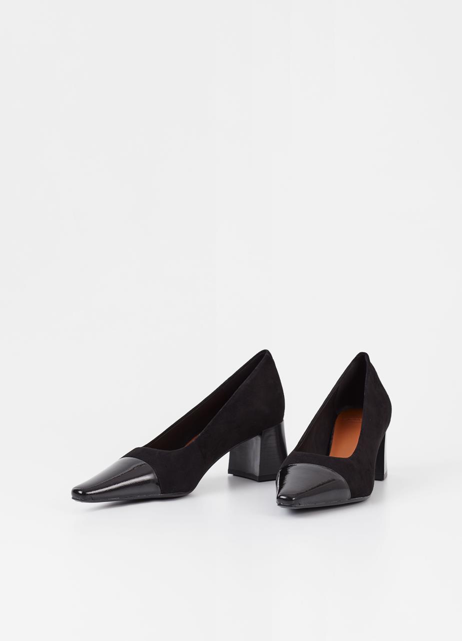Altea pumps ZWART SUÈDE/LAKLEER