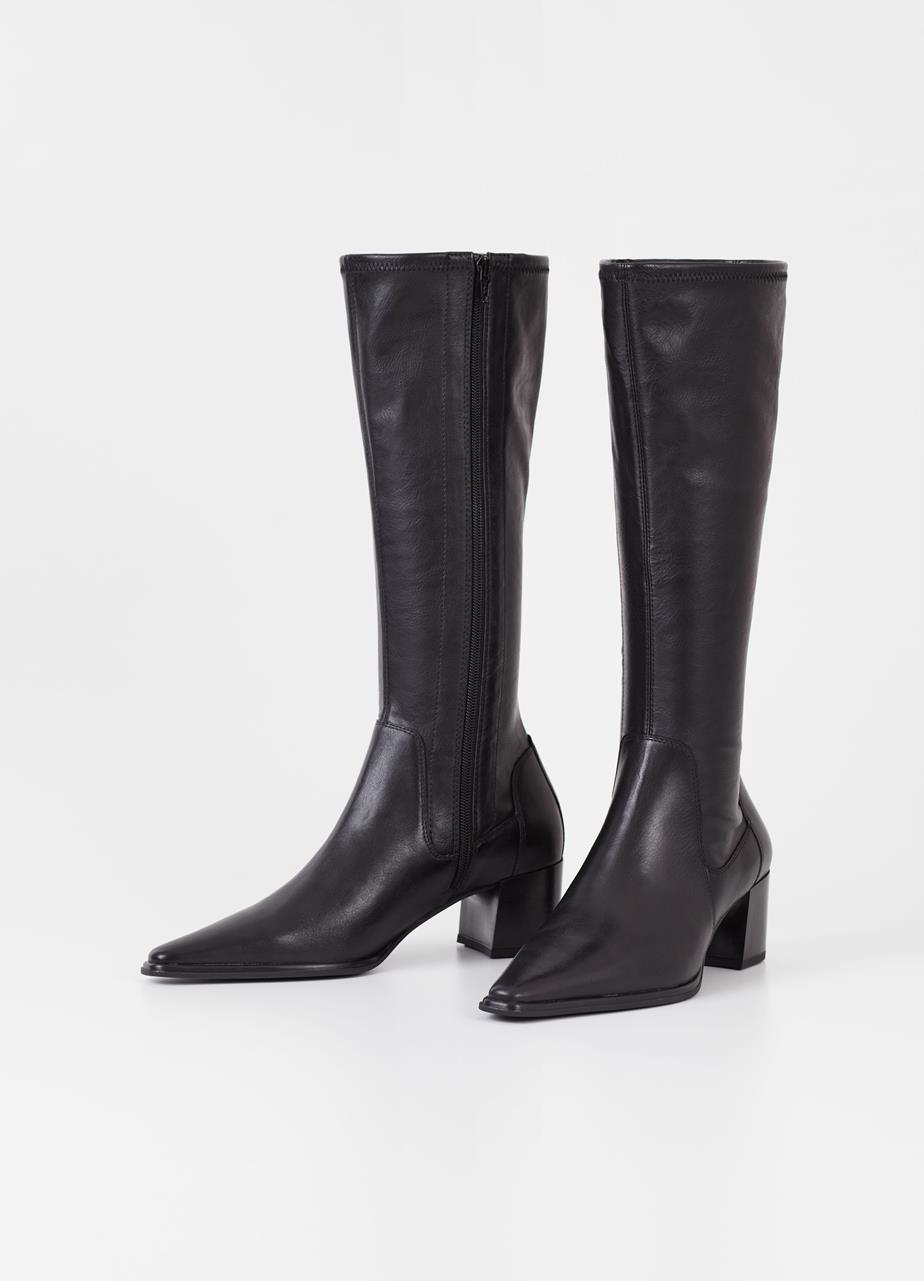 Giselle tall boots BLACK LEATHER/COMB