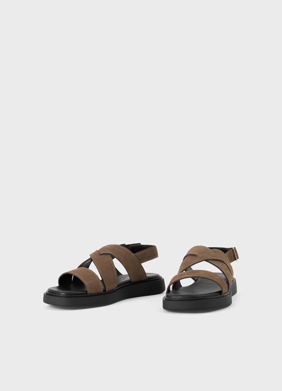 Connie sandalen BRAUN NUBUKLEDER