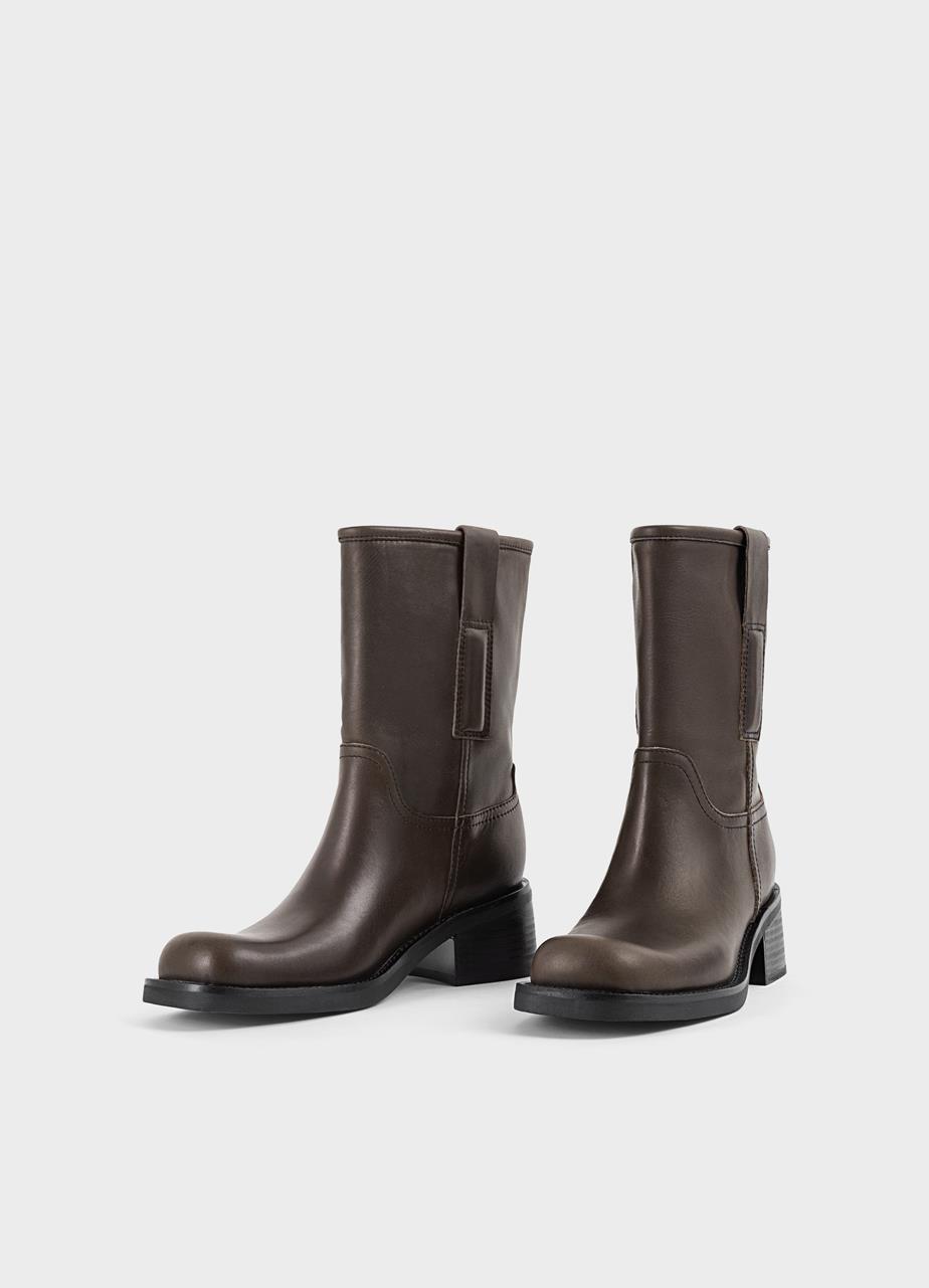 Nour bottes Marron cuir