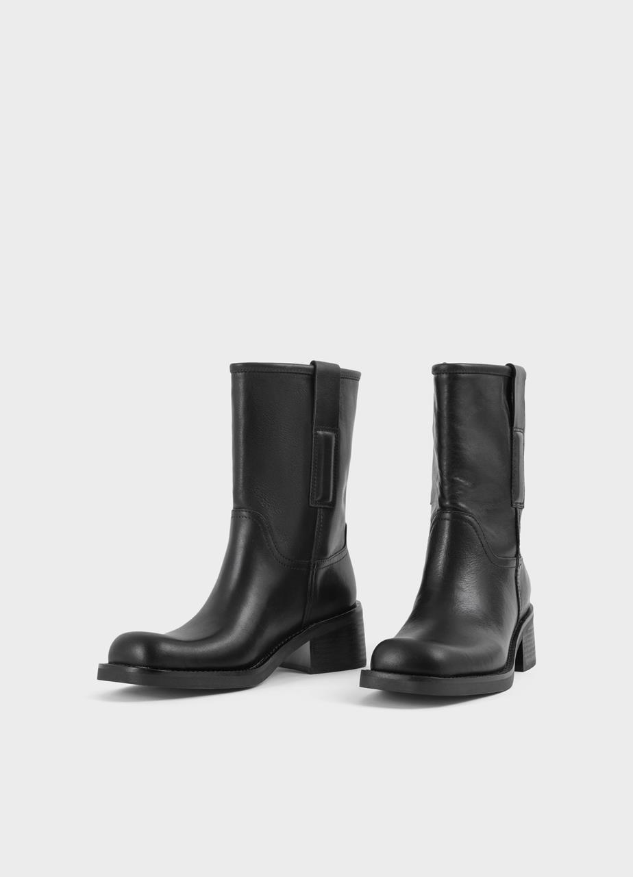 Nour stiefel Schwarzes leder