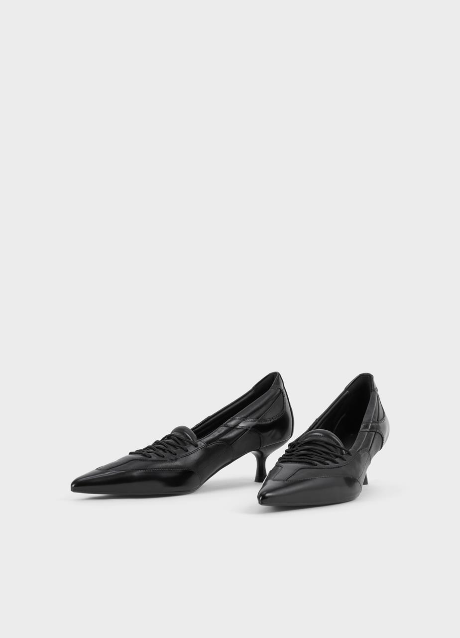 Lykke pumps Black leather/comb