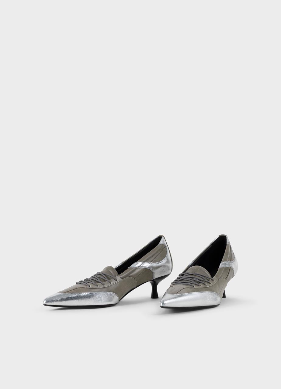 Lykke pumps Grau leder/kombination