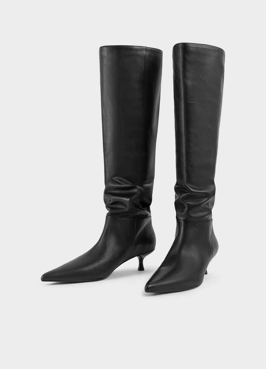 Lykke tall boots Black leather