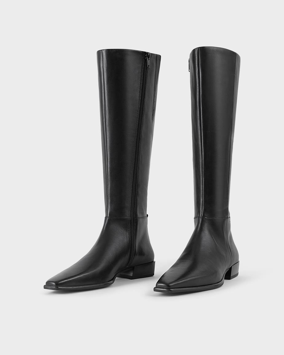Nella bottes hautes Noir, Cuir