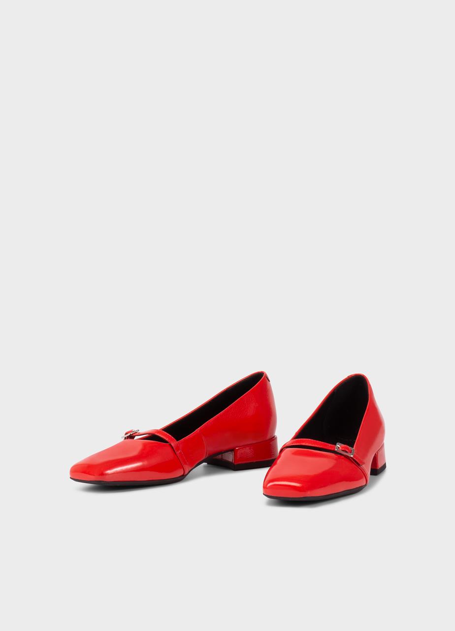 Debbi pumps Rotes lackleder