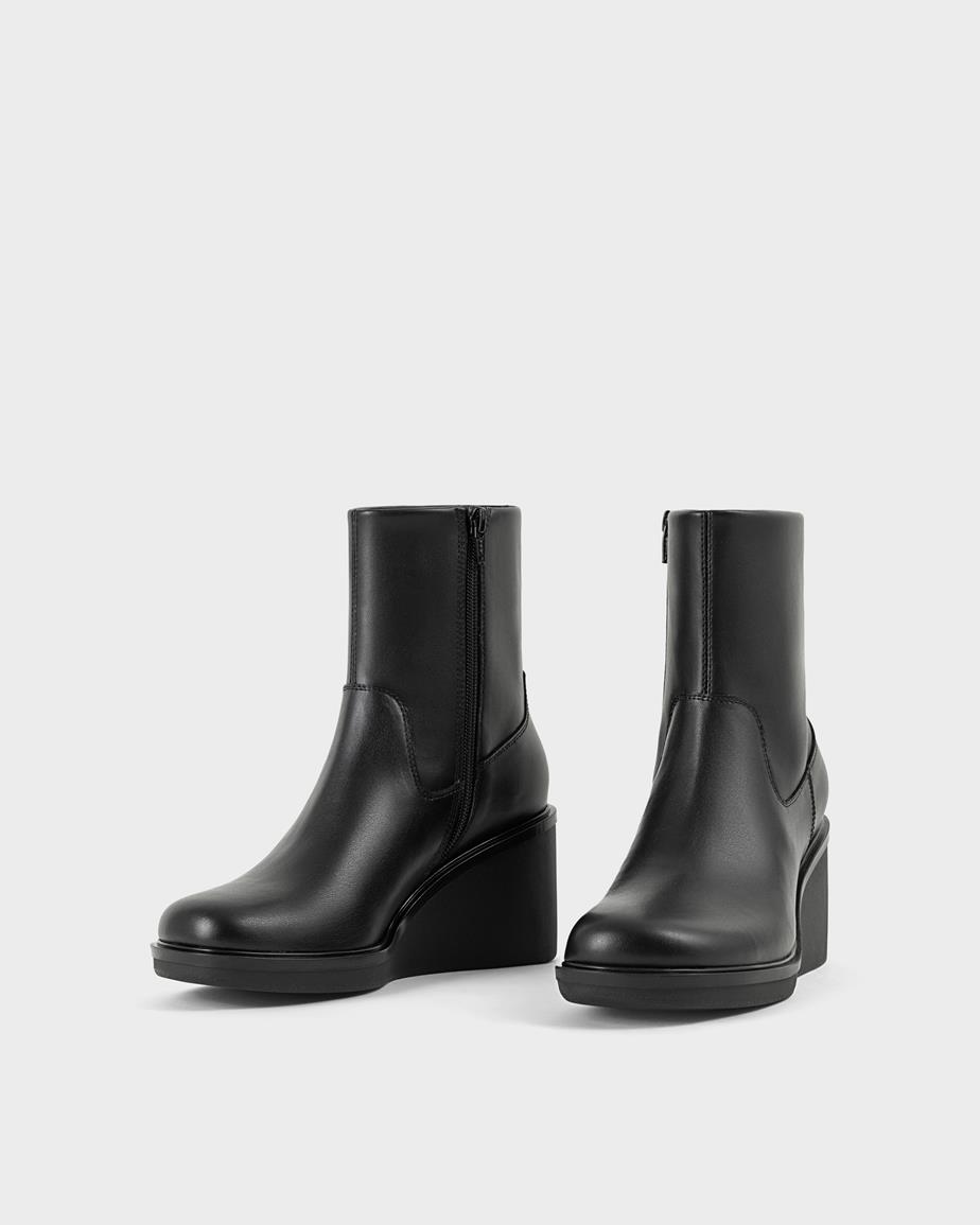 Deena stiefel Schwarzes, Lederimitat