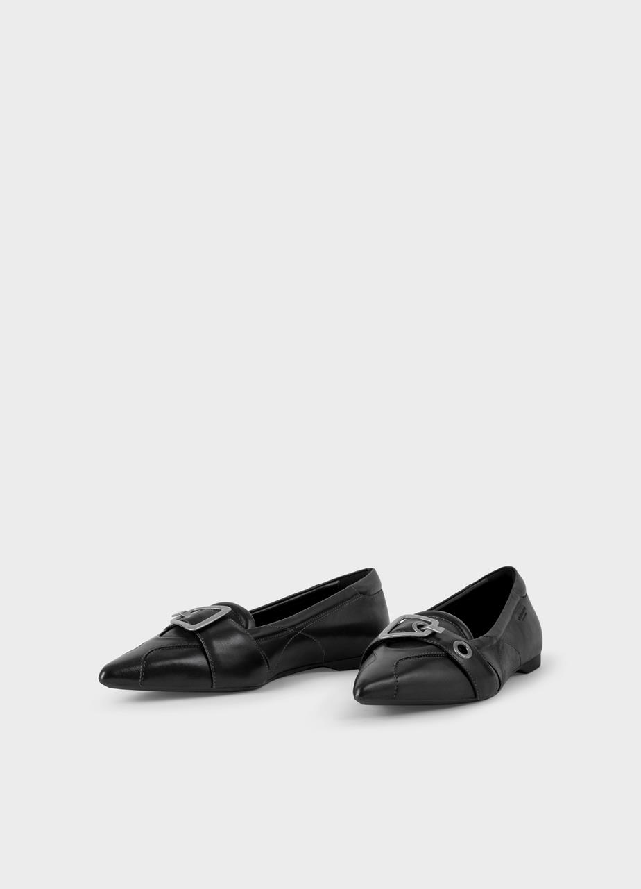 Hermine chaussures basses Noir cuir