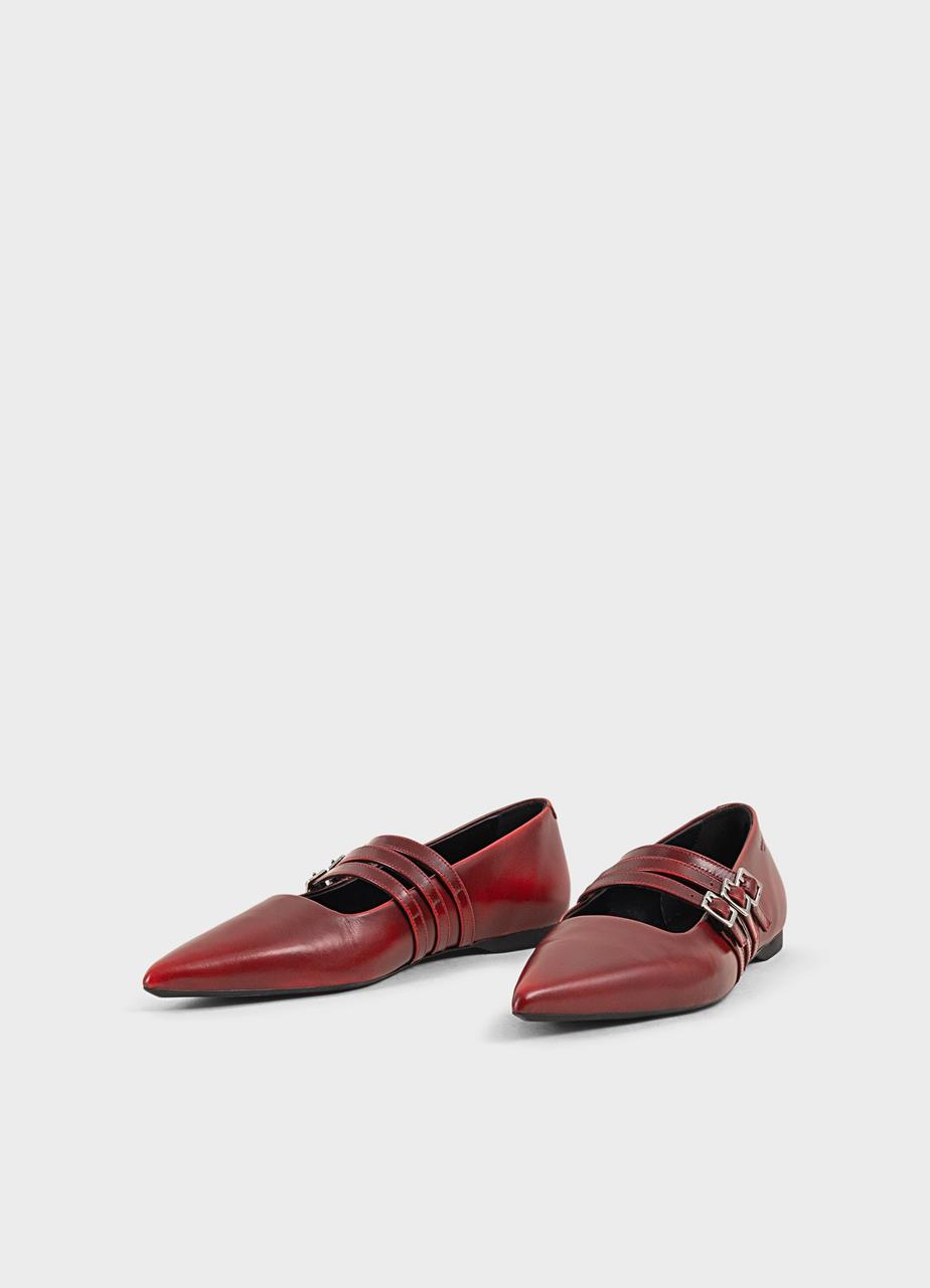 Hermine shoes Red brush-off leather