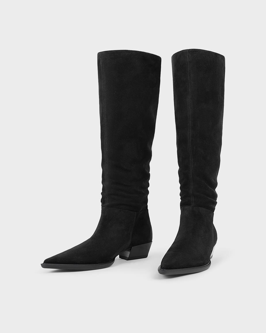 Cassie tall boots Black, Suede
