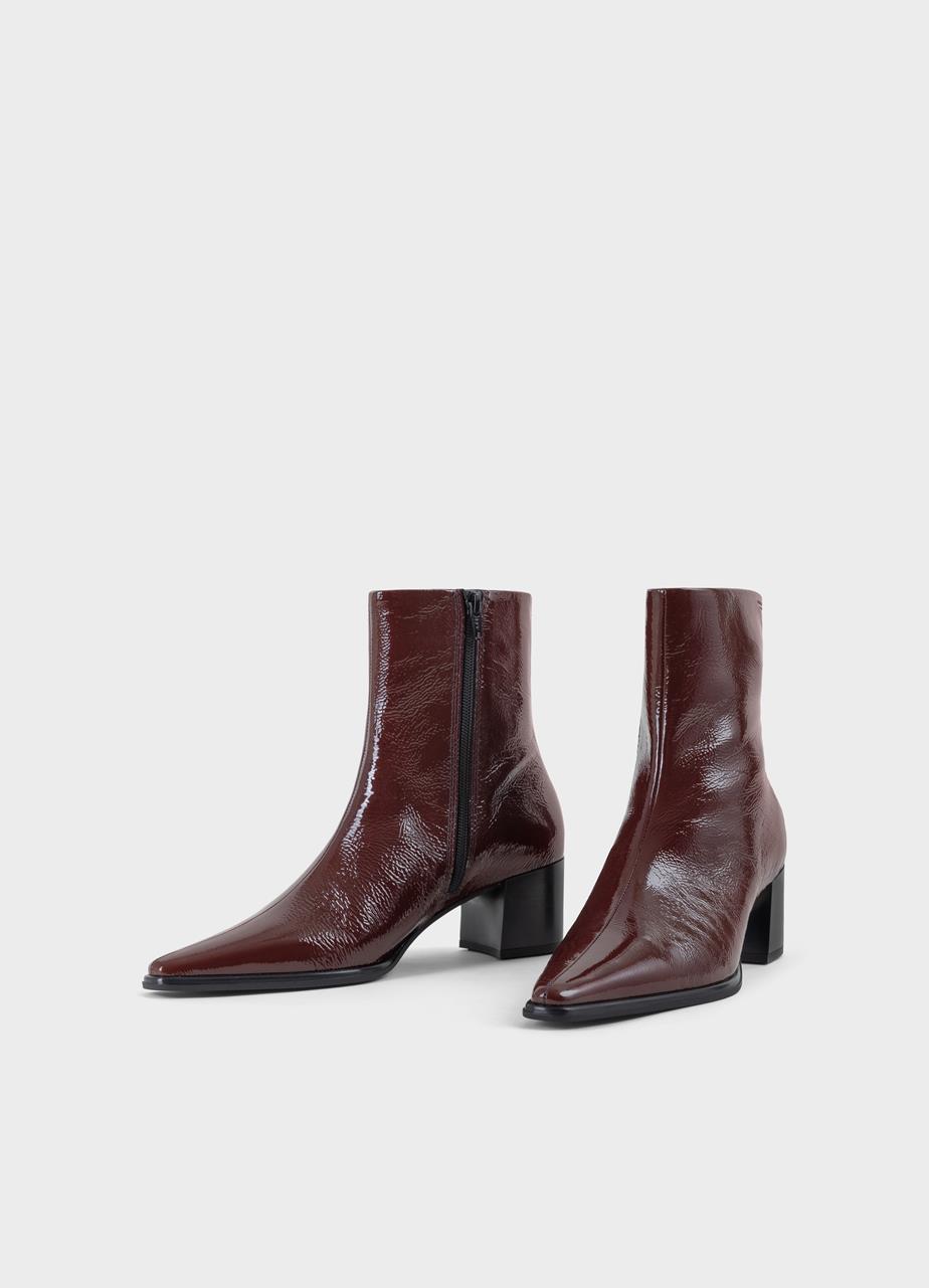 Giselle bottes Rouge Foncé cuir verni