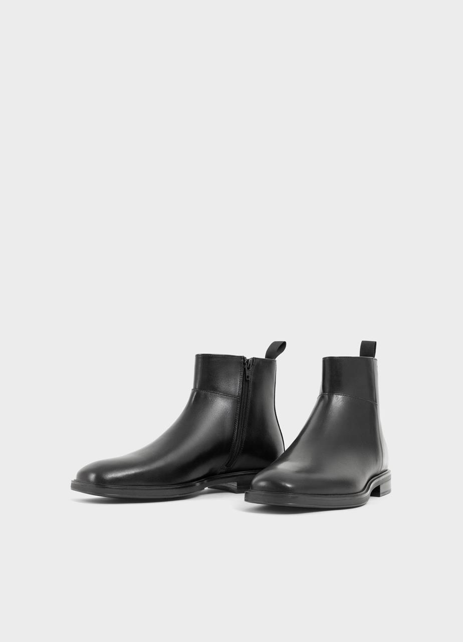 Andrew bottes Noir cuir