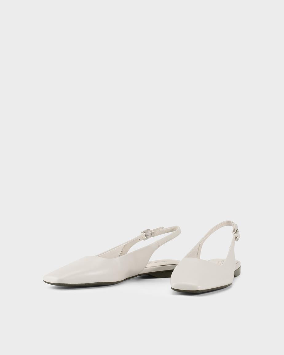 Delia ballerine Off White, Pelle