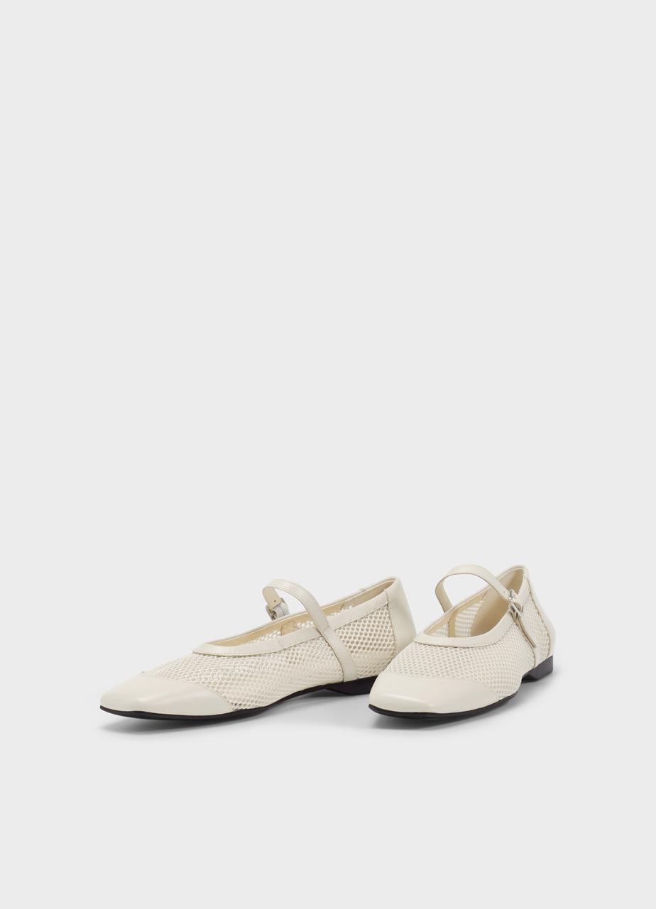 Delia shoes Off-White leather/mesh