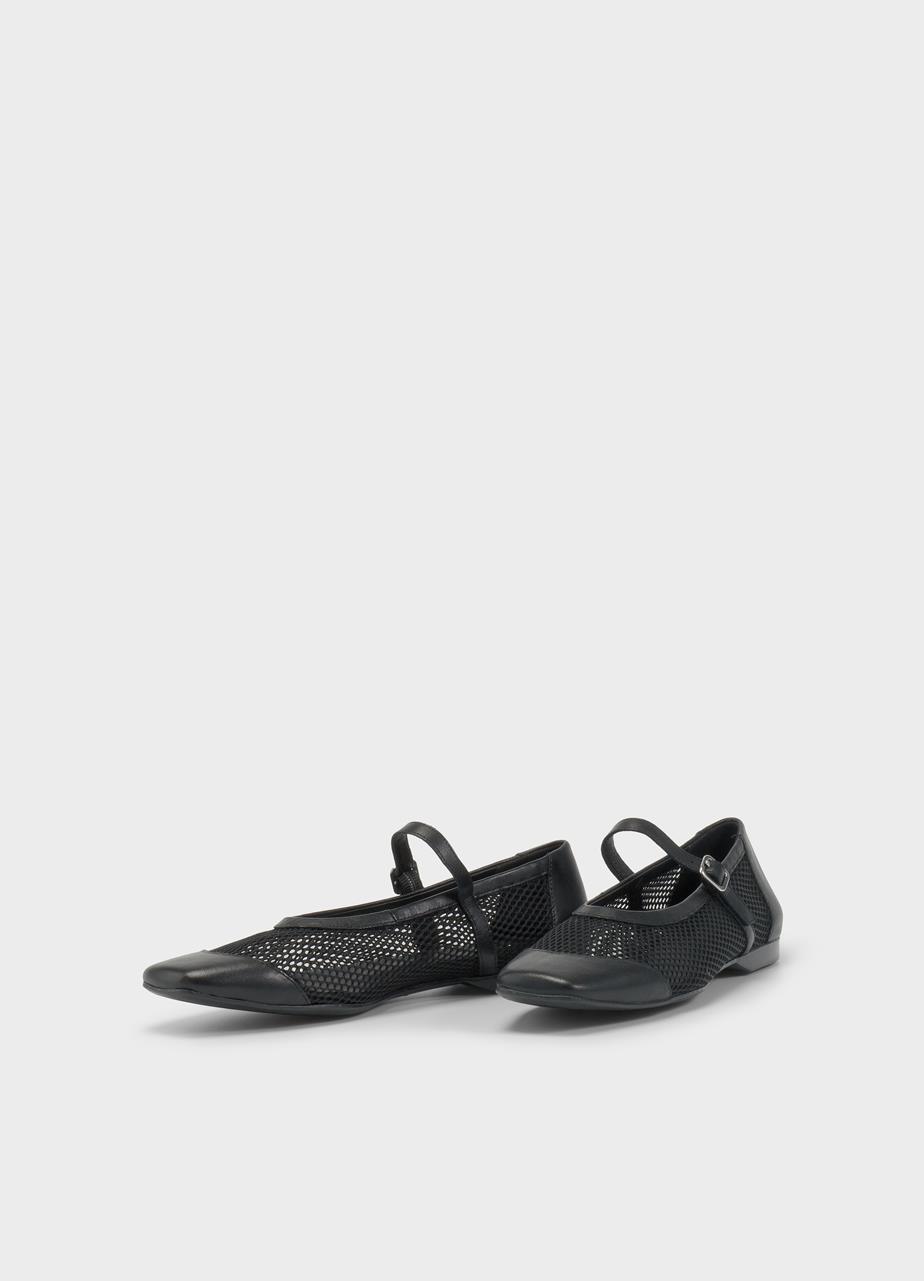 Delia shoes Black leather/mesh