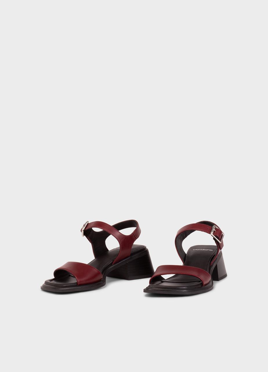 Ines sandals Dark Red leather