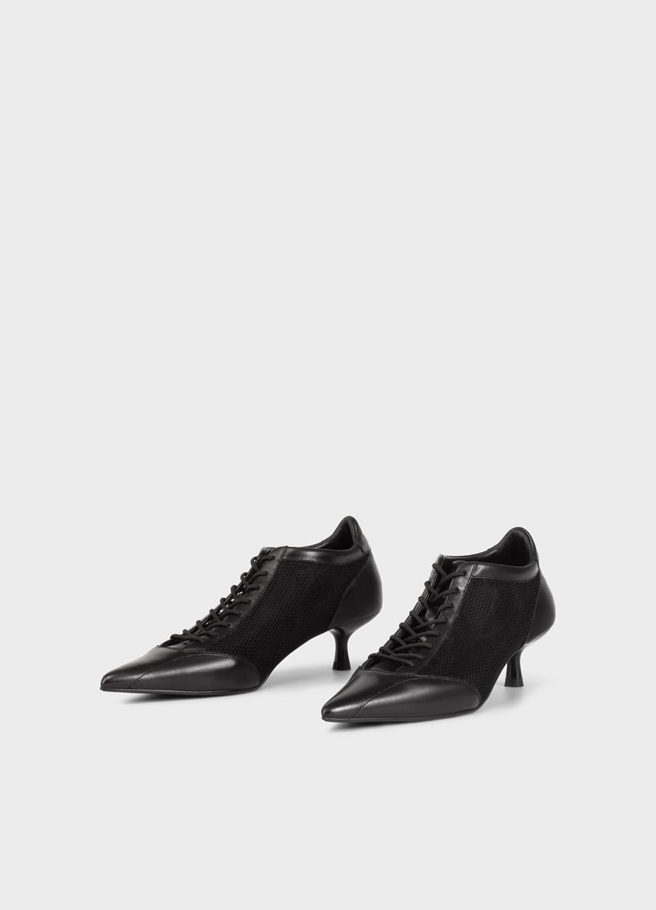 Lykke chaussures basses Noir cuir/filet