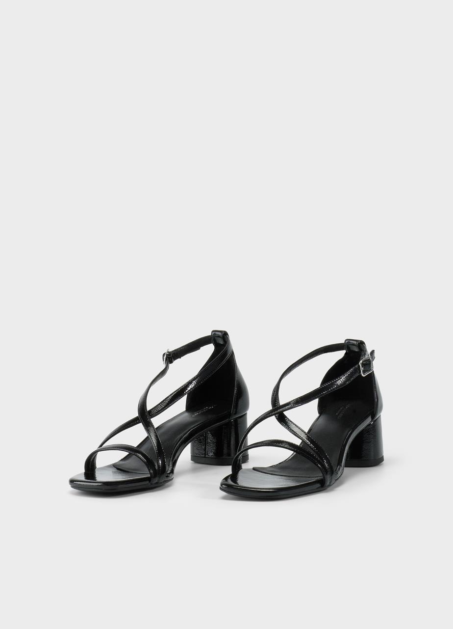 Piper sandales à talons NOIR CUIR VERNI