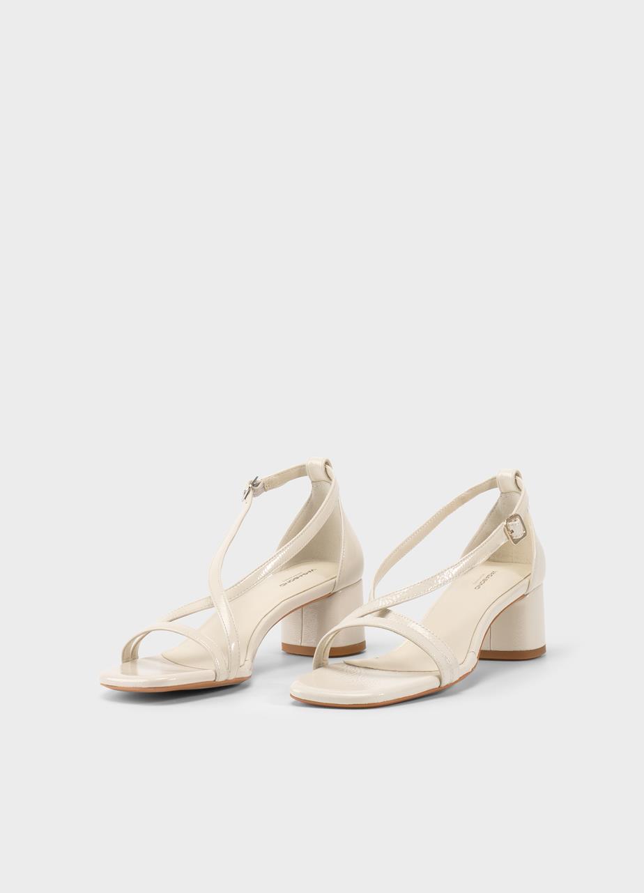 Piper sandales à talons BEIGE CUIR VERNI