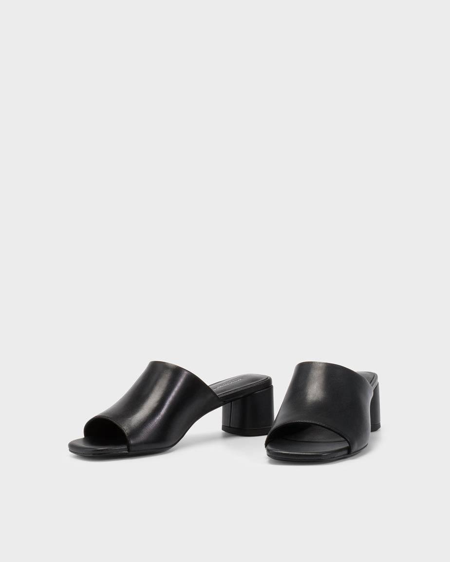 Piper mules Svart, Skinn