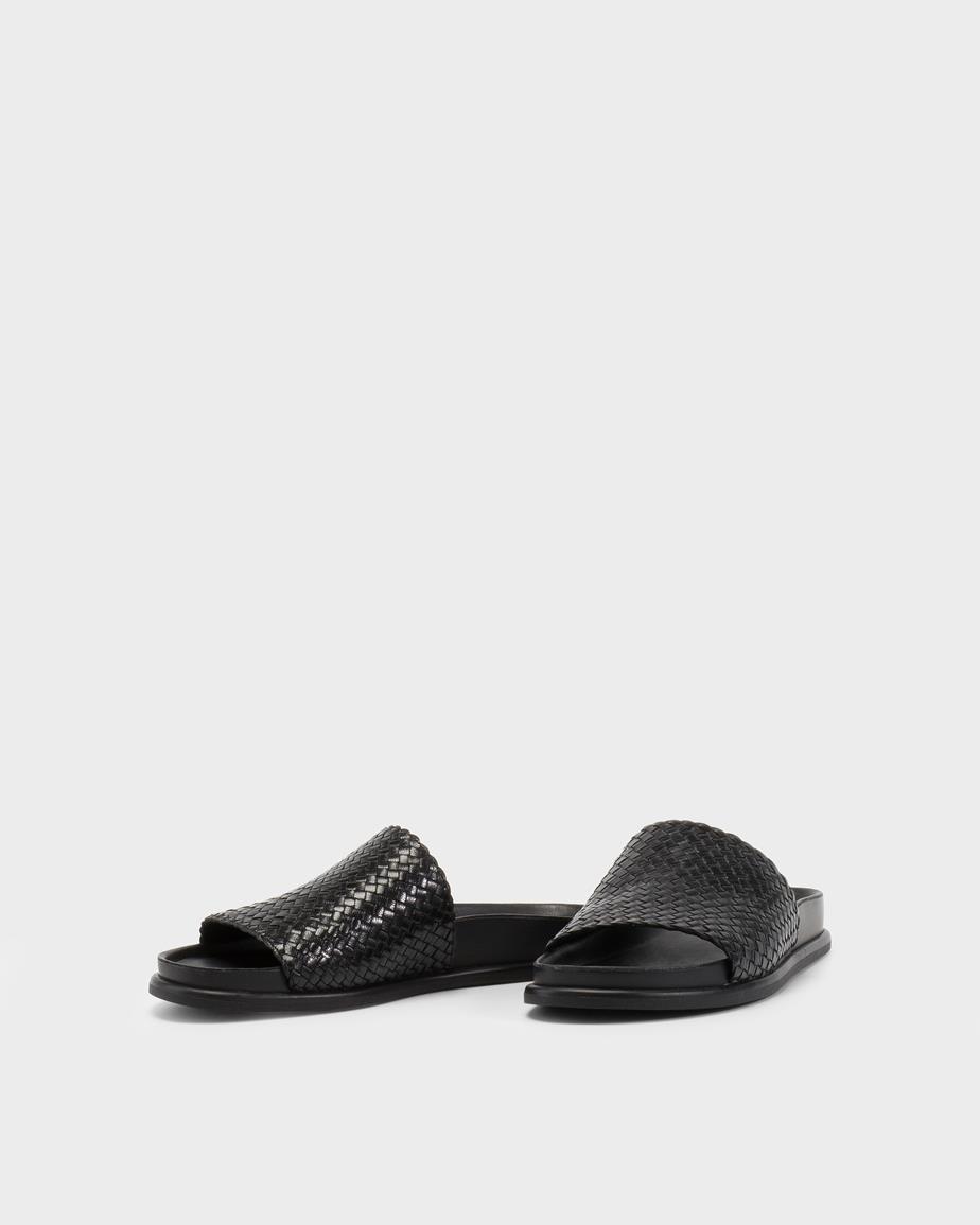 Effie sandaler Svart, Lackat/Präglat Skinn