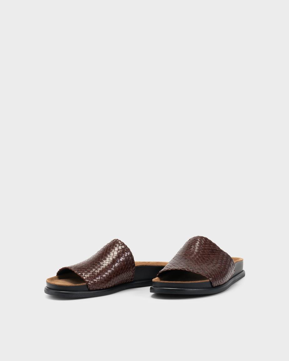 Effie sandaler Brun, Flätat Skinn