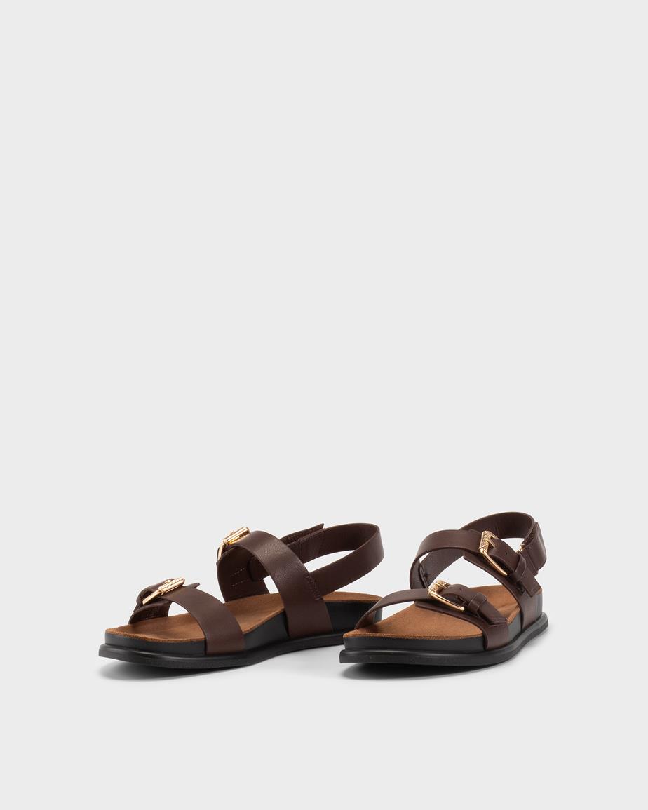 Effie sandaler Brun, Skinn