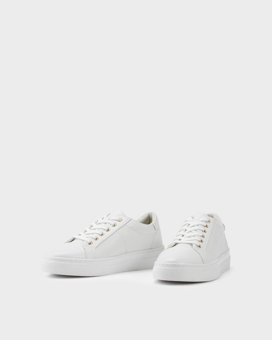 Zoe platform sneakers White, Leather