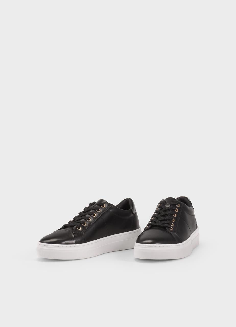 Zoe platform sneakers Svart läder