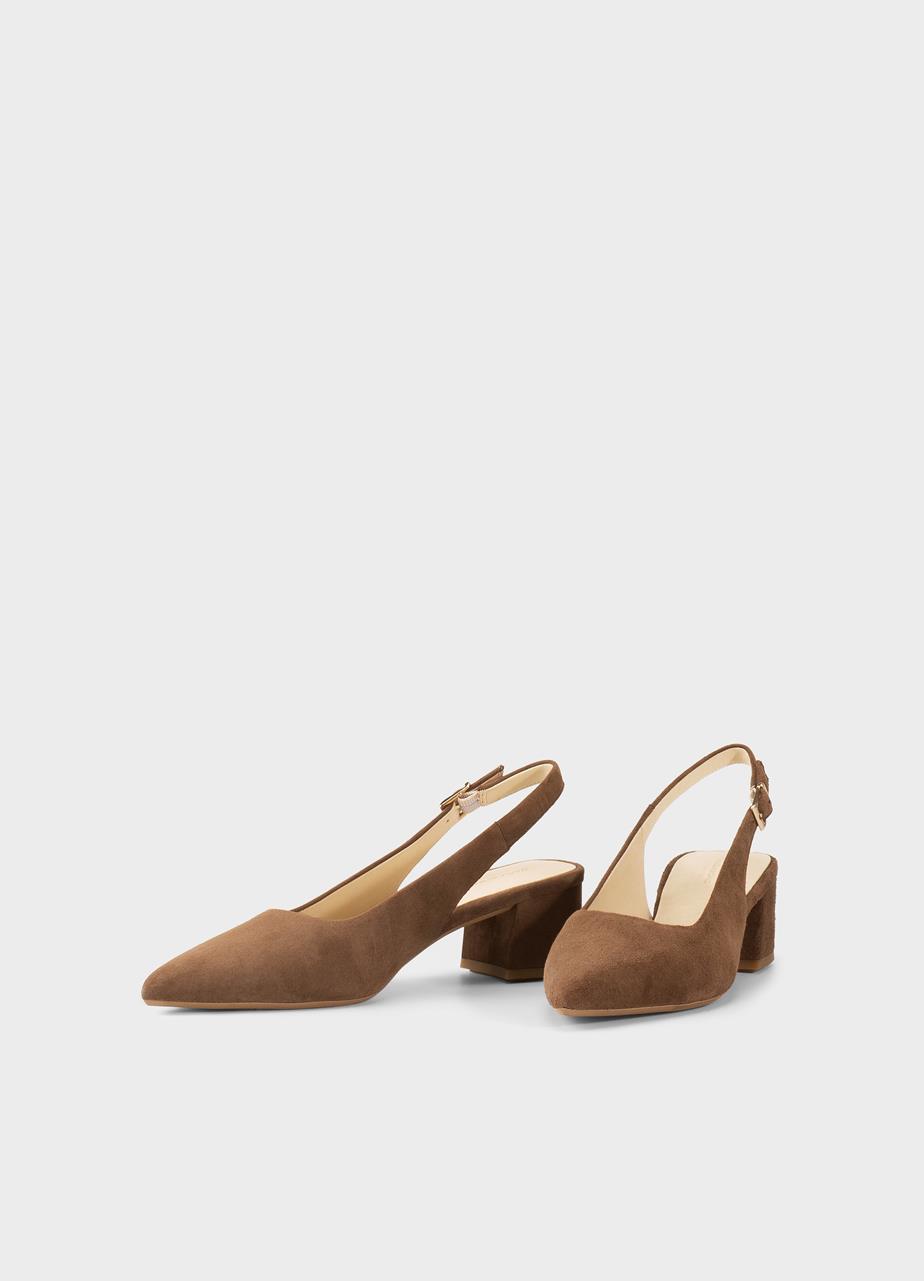 Marta pumps Braun, Veloursleder